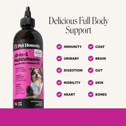 Pet Honesty Vet Recommended Dog Multivitamin Oil, Turkey, 12oz