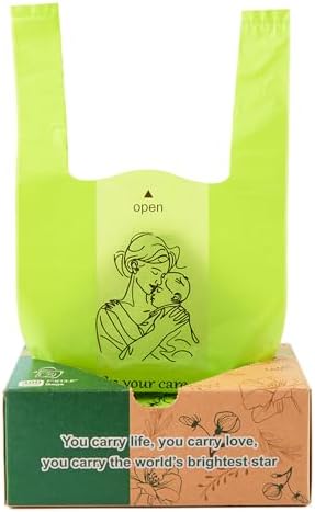 USBOO Disposable Diaper Bags, 300 Count, Rainbow