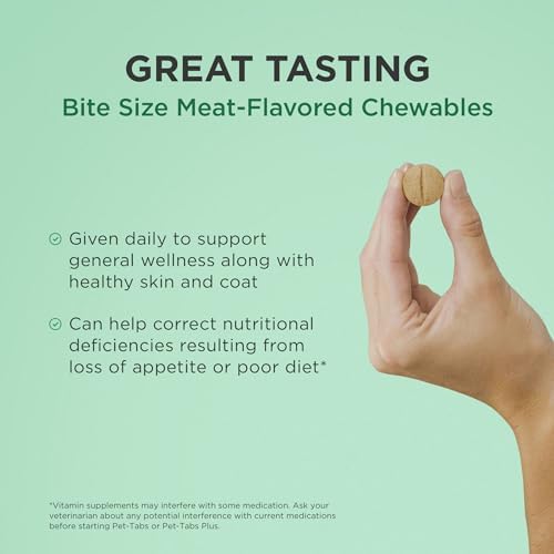 Pet-Tabs Plus Multivitamin for Active & Senior Dogs, 60 Chewables