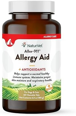 NaturVet Aller-911 Advanced Allergy Aid for Dogs & Cats - 60 Soft Chews