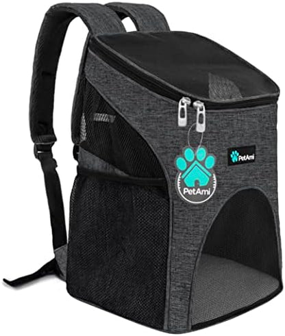 PetAmi Cat Backpack Carrier for Small Dogs and Large Cats, Airline Approved