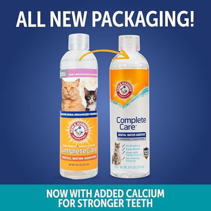 Arm & Hammer Complete Care Cat Dental Water Additive, 8 Fl Oz, 2-Pack