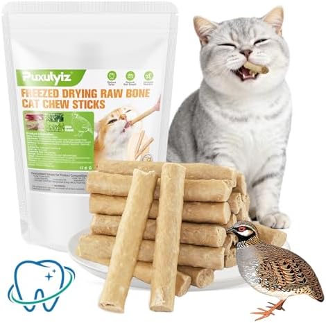 Freezed Drying 100g Cat Chew Sticks Quail Flavor, Cat Teething Sticks for Teeth Cleaning Dental Care, Cats Chew Toys for Fresh Breath