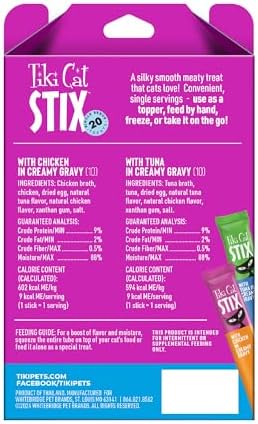 Tiki Cat Stix Cat Treats, Variety Pack, 0.5 oz. Mousse, 20 Count