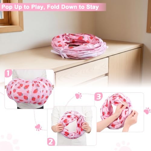 Glittme S-Shape Cat Tunnel, Foldable Cat Tunnels for Indoor Cats