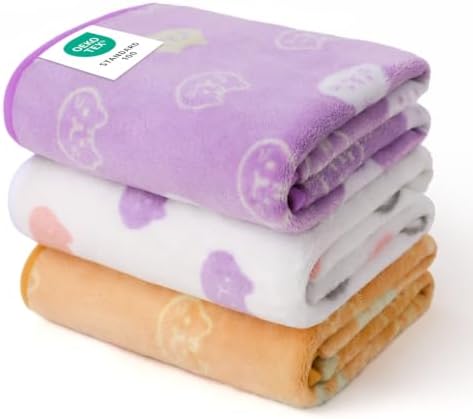 Luciphia 3 Pack Soft Fleece Dog Blankets for Medium Dogs Puppy Cats,30"x20"