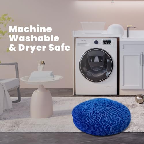 Muddy Mat®Cloud K-9 Bed for Dogs & Cats, Soft & Relaxing Donut Dog Bed, Chenille Material, Removable Cover, Washable & Dryer Safe–Navy Blue Medium(35'x35')