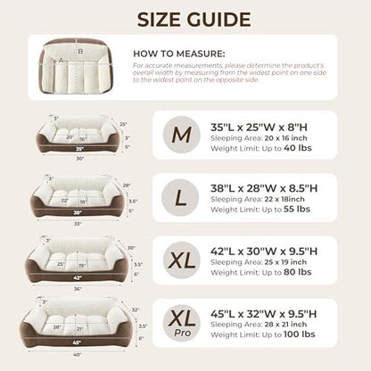 Extra Thick Orthopedic Bolster Dog Bed Medium Size Dogs