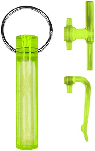 GEAR AID Ni Glo 2” UV Rechargeable Glowing Keychain – Multi-Purpose Glow-in-the-Dark Accessory for Camping