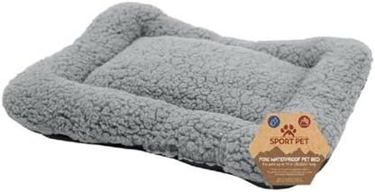 SportPet Waterproof Replacement Bed for Cat Carrier – Plush Washable Fleece Pad Fits Large & X-Large Hard-Sided Travel Cat Carriers, Crate Mat Insert for Cats, Kittens, Dogs, & Small Pets – Gray