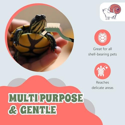 Turtle Cleaning Brush - Gently Remove Dirt from Turtles and Tortoises - Red by Snout and Shell