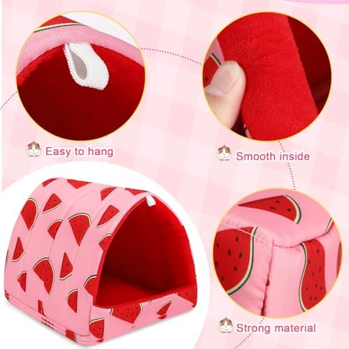 UPINS 2 Pack Guinea Pig Bed,Guinea Pig Hideout