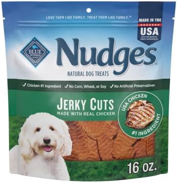 Blue Buffalo Nudges Jerky Cuts Chicken Dog Treats, 16 oz