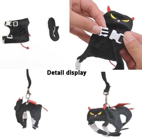 Small Animal Harness and Leash Set, Adjustable Escape Proof Ferret Harness Vest for Adult Ferret, Meerkat, King Squirrel & Fancy Rat, Soft Comfortable Pet Walking Harness with Leash