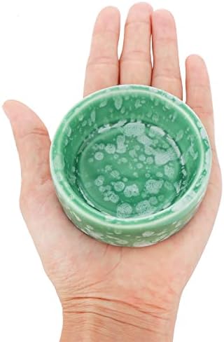 2 Pcs Hamster Ceramic Food Bowl Chew-Resistant Food and Water Dish for Hamster Rat Small Animals (Green and Purple)