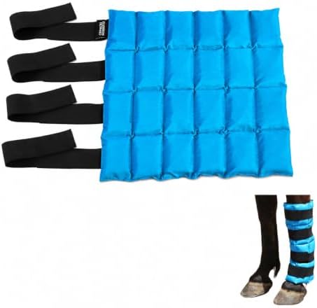 Harrison Howard Ice Boot for Horse Cool Gel Pack Leg Wrap for Treating Full Leg, Knee, Hock Injuries Reusable Ice Cooling Therapy