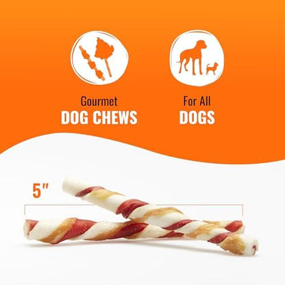 Good 'n' Fun Twists Long-Lasting Dog Treat Made With Real Protein, 70 Count