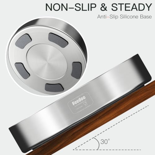 Feedoo Slow Feeder Dog Bowl 4-Cup, Double-Wall Stainless Steel, 2-Pack