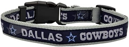 Pets First NFL Dallas Cowboys Licensed PET COLLAR, Small - Heavy-Duty, Strong, and Durable Dog Collar. Available in 31 Football Teams and 4 Sizes