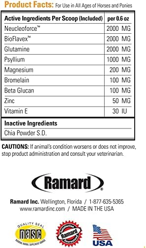 Ramard Total Calm and Focus for Horses Supplement - Magnesium & Calming Formula for Horse Show, Training, & Performance Mental Alertness Without Drowsiness, Show Safe, Perfect Prep for Horses 1 Pack