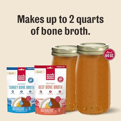 The Honest Kitchen Human Grade Daily Boosters: Instant Turkey Bone Broth With Turmeric, 3.6 Oz