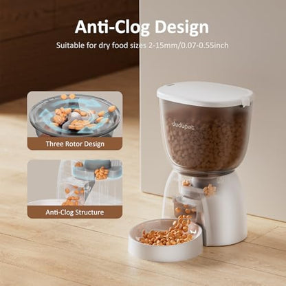 Automatic Cat Feeder with WiFi, Timed Cat Dry Food Dispenser for Cats Dog