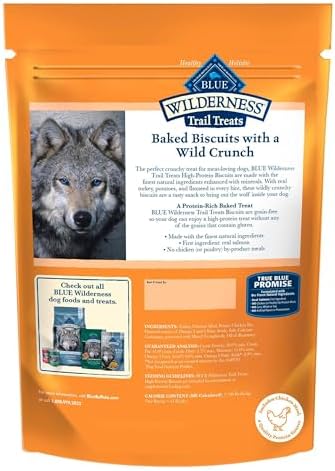 Blue Buffalo Wilderness Turkey Crunchy Dog Biscuits, Grain-Free, 10 oz