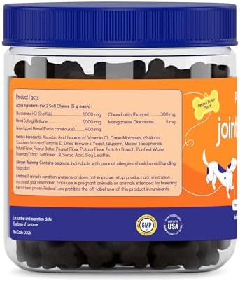 PupGrade Joint Support for Dogs, Peanut Butter Flavor - 180 Soft Chews