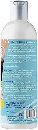 Atlantic Rush Shampoo for Small Pets- 8oz Fragrance Free Critter Shampoo