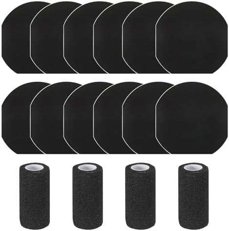 12 Pack Horse Hoof Tape with 4 Rolls of Vet Wrap, Magic Cushion Hoof Packing