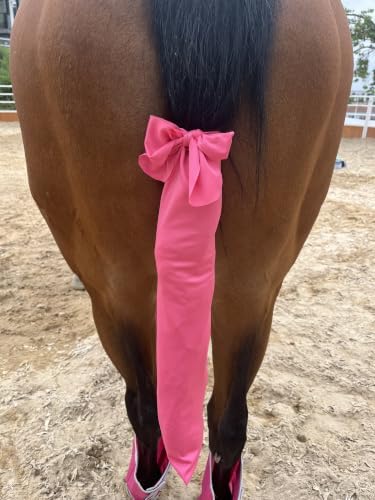 6 Pack Horse Tail Bags for Horses, Stretchy Tail Wraps with Tie Closure, Tail Protector for Grooming & Stable Use (Assorted Colors)