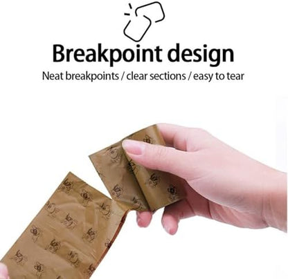 Dog Poop Bags Rolls, Coffee Scent Biodegradable Brown, Large 9x13 Inch With Dispenser, Leakproof & Easy Tear 240 Count (16 Rolls) for Outdoor Dog Walking