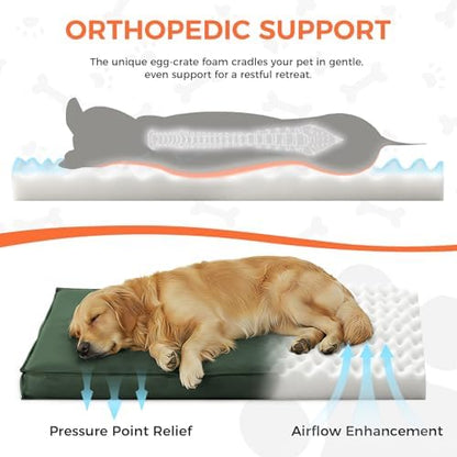 Outdoor Dog Bed Large Sized Dog, Waterproof, 36x27x3 Inch