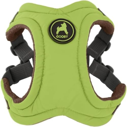 Gooby Escape Free Memory Foam Dog Harness, Step-in, Green, Small