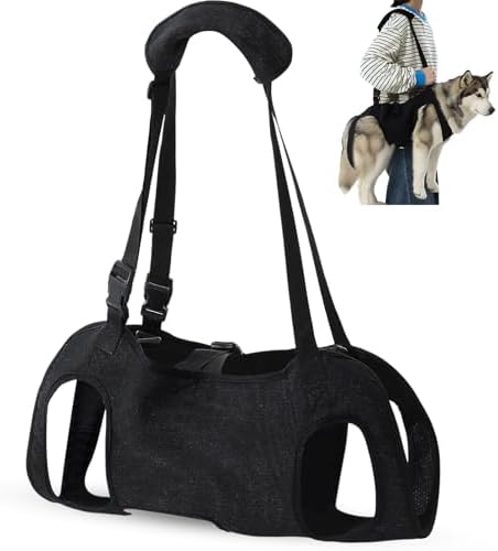 Shinylin Dog Carry Sling Emergency Backpack Dog Lift Harness, L