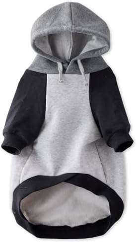 Pet Passion Rocky II Dog Hoodie, Heather Gray Color Block, XXX-Small