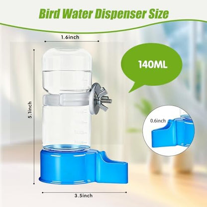 Automatic Bird Cage Water Dispenser, 4.73 oz Parakeet Water Feeder