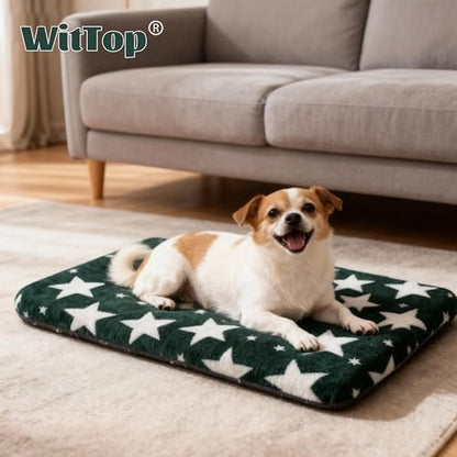 Dog Crate Pad Washable Dog Pet Bed for Crate kennel Medium Mat 30in Green