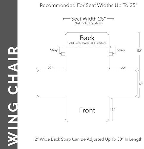 Elegant Comfort Quilted Furniture Protectors Solid and Printed Design Reversible Slipcovers Featuring Elastic Straps and Smart Pockets, Bloomingdale Wing Chair, Burgundy/Black