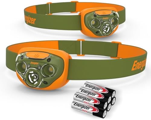 Energizer LED Headlamp PRO (2-Pack), IPX4 Water Resistant Head Light