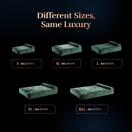 NOAH & PAW Giant Dog Bed XXL 55x45x9.5 Inch, Orthopedic Dog Beds, Eggshell Memory Foam Infused with Cooling Gel, Water Resistant, Machine Washable, Includes Inner Cover (Velvet Collection)