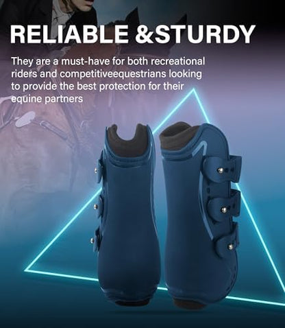 4/Pack Horse Jumping Boots, Open Front & Fetlock Boots for Jumping