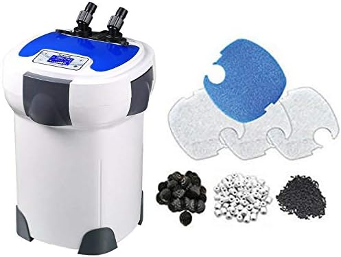 SunSun HW-3000 UV 9W 5-Stage External Canister Filter w/Media, 793gph, White, HW-3000 PRO