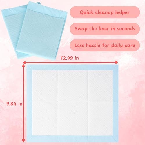 Hides for Hedgehogs Warm Winter Bed, Hedgehog Hideout Bed Nest, Hedgehog Hideout with Disposable Liners, Small Animals Warm House Cage Supplies, Hamster Cage Accessories (Blue, Pee Pads)