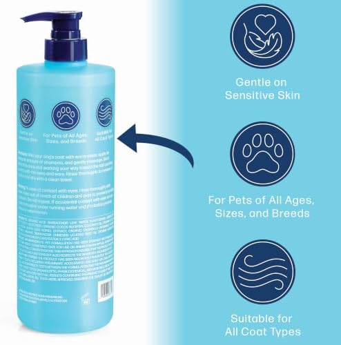 Bliss Pet Fragrance Free Dog Shampoo Conditioner and Detangler, 33.8 Fl Oz