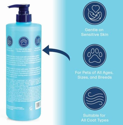 Bliss Pet Fragrance Free Dog Shampoo Conditioner and Detangler, 33.8 Fl Oz