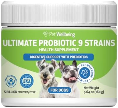 Pet Wellbeing Ultimate Probiotic 9 Strains for Dogs - Gut Health, 160 g