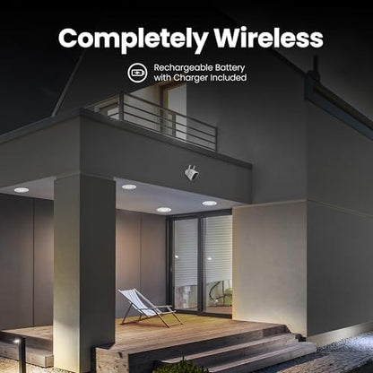 Feit Electric Outdoor Wireless Security Camera, 1080p HD, Motion Detection Alerts, Night Vision up to 30ft, Battery Powered, SD Card Storage, 2.4GHz WiFi, Mount with Magnetic Bracket