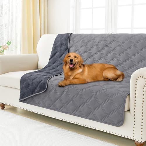 Smiry Waterproof Dog Bed Cover, Reversible Pet Blanket for Sofa Couch