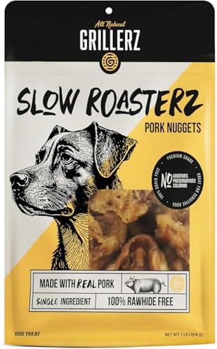 Grillerz Pork Nuggets Dog Chews 1lb Single-Ingredient